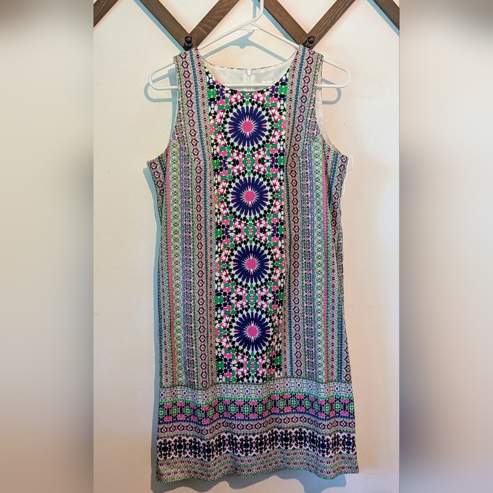 Colorful Geometric Shift Dress